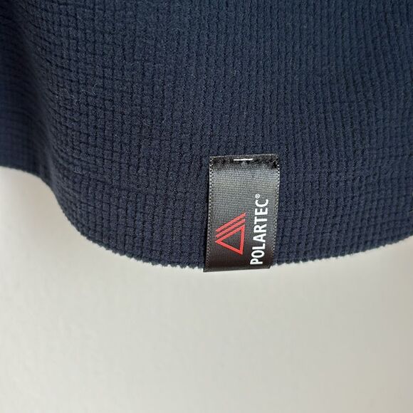 Banana Republic Men Quarter zip fleece Polartec navy blue soft sweatshirt EUC! - Picture 4 of 9